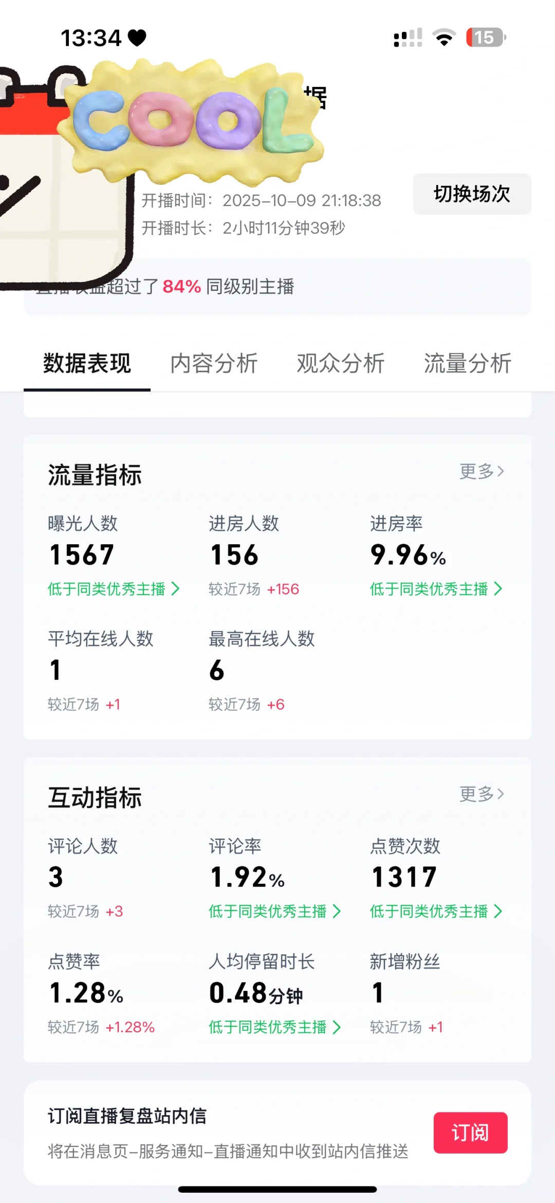 直播前三天的数据 我真是糟了的