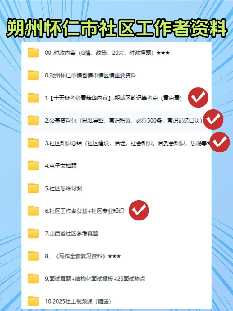 2025朔州怀仁市社区工作者招聘考试备考资料
