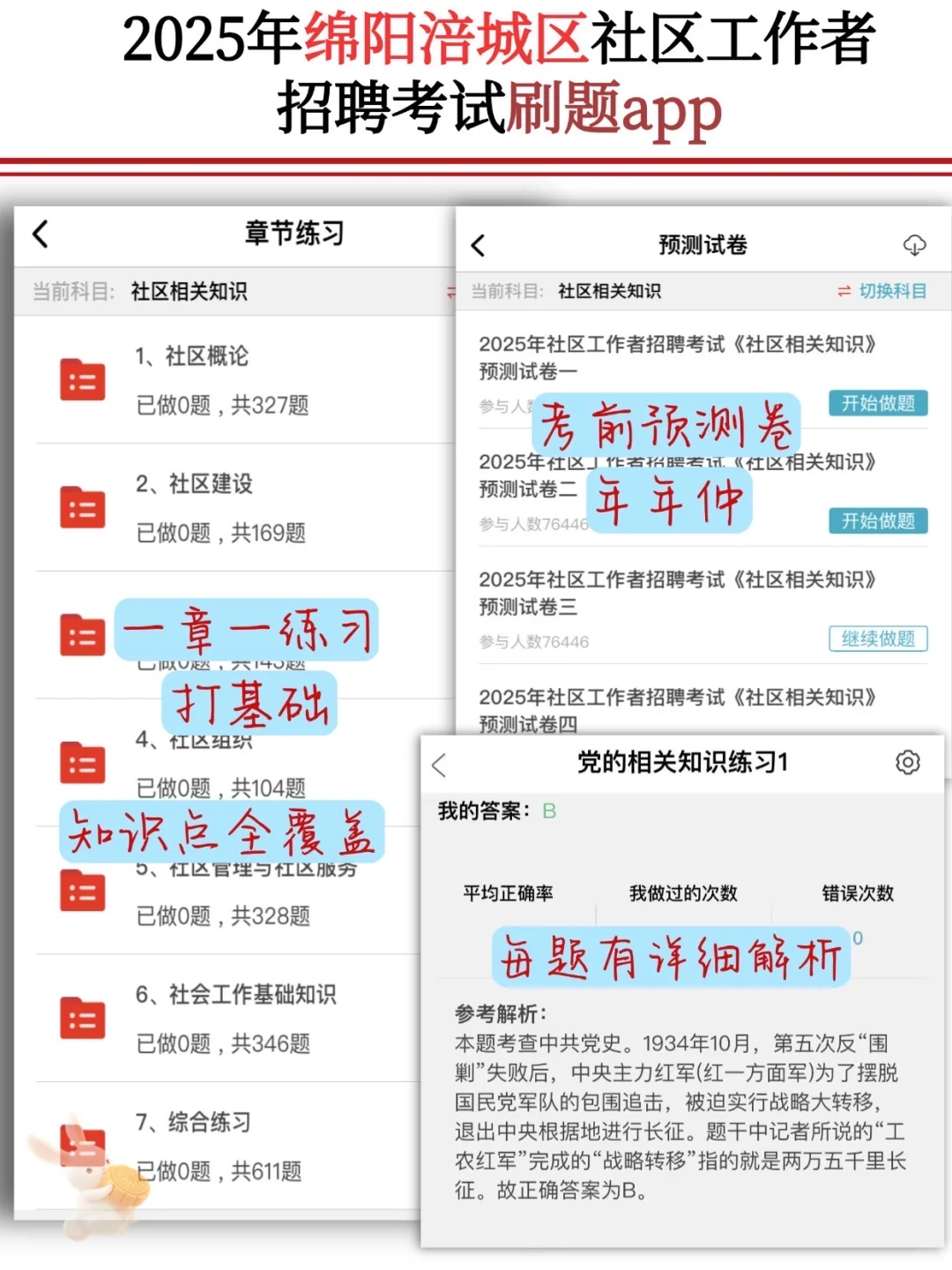涪城区社区招聘，进来一个救一个，熬夜背！稳