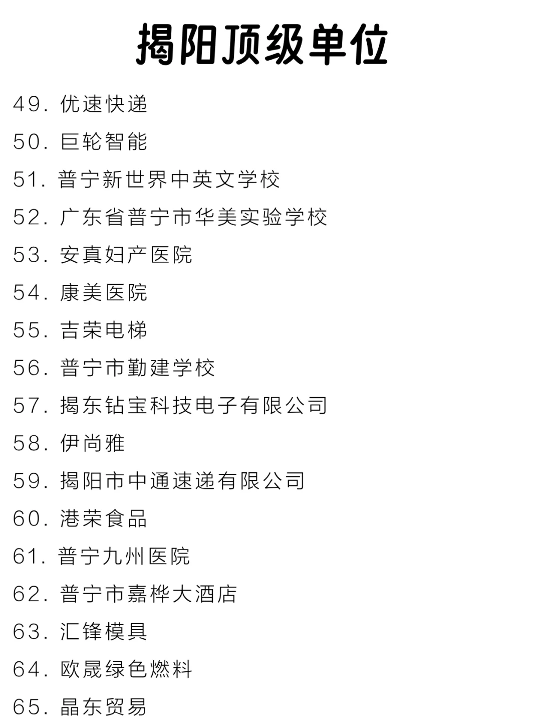 揭阳顶级单位盘点来啦～