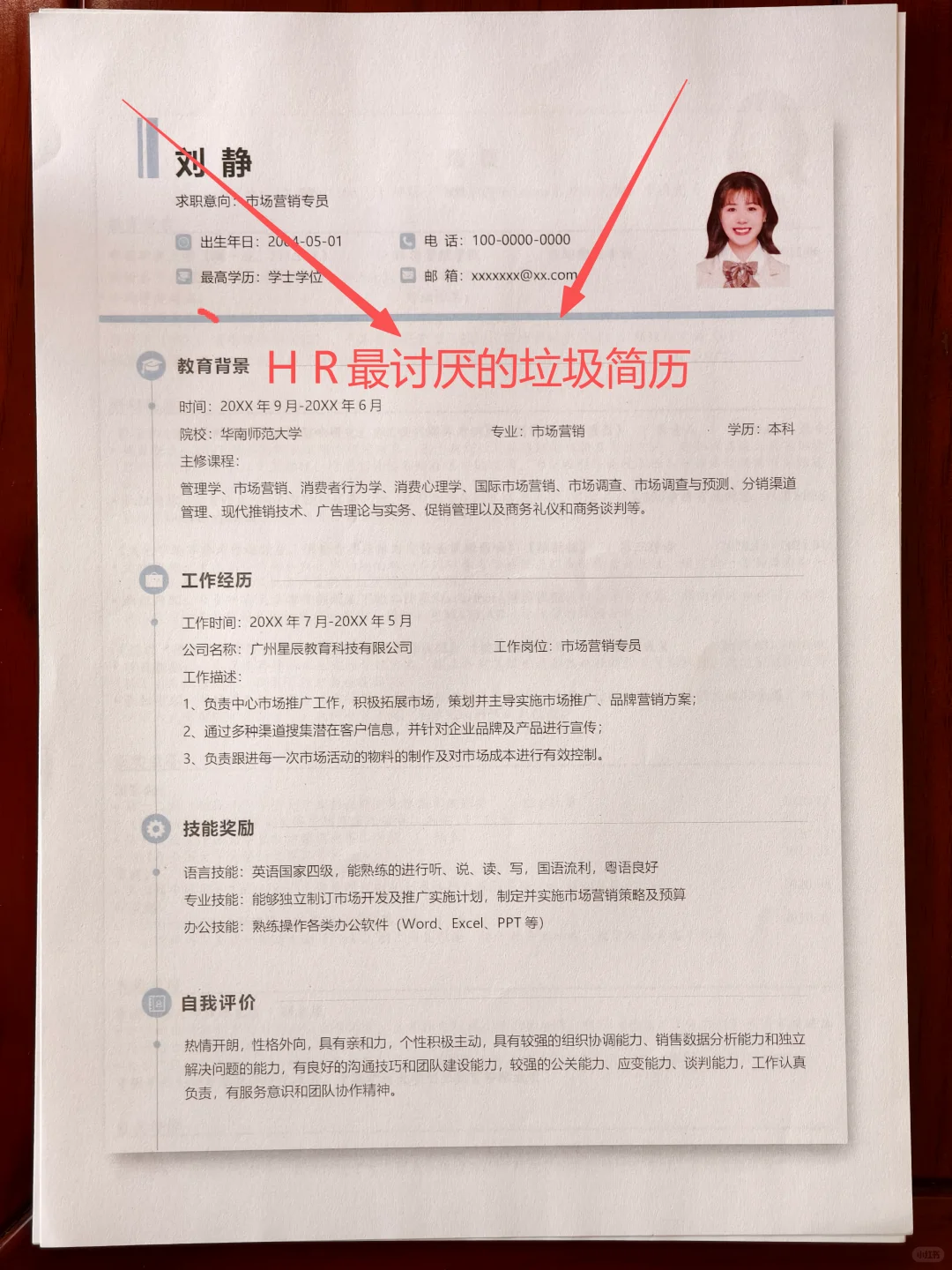 ＨＲ最讨厌的垃圾简历