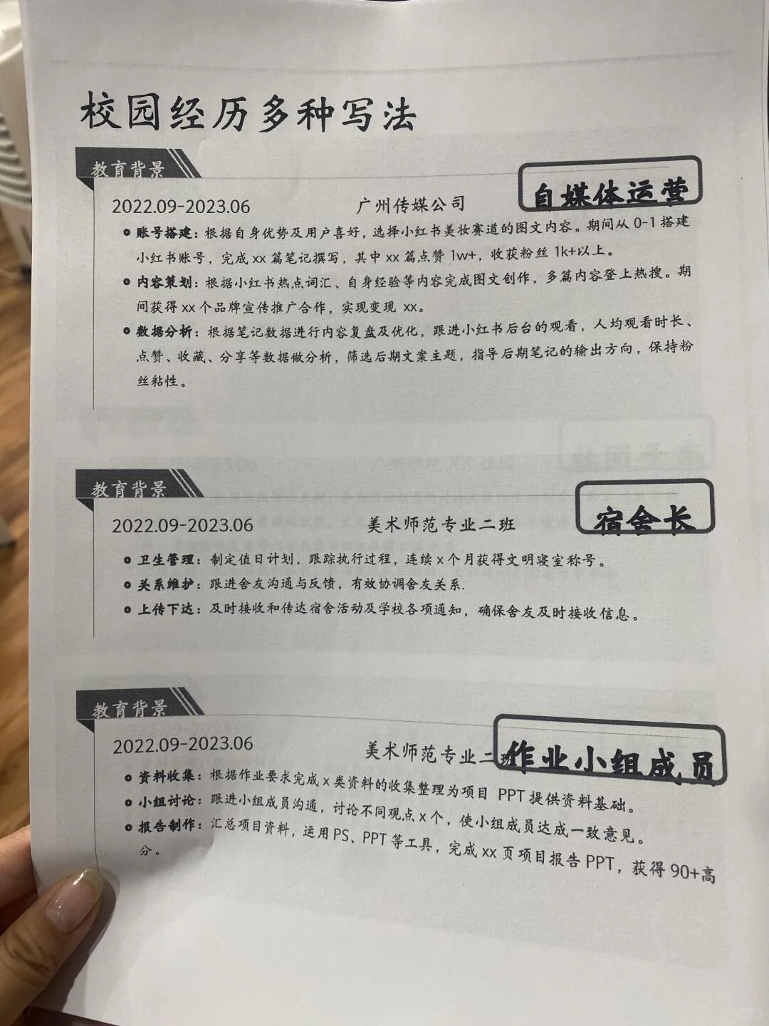 简历模板word电子版0️⃣米分享可编辑