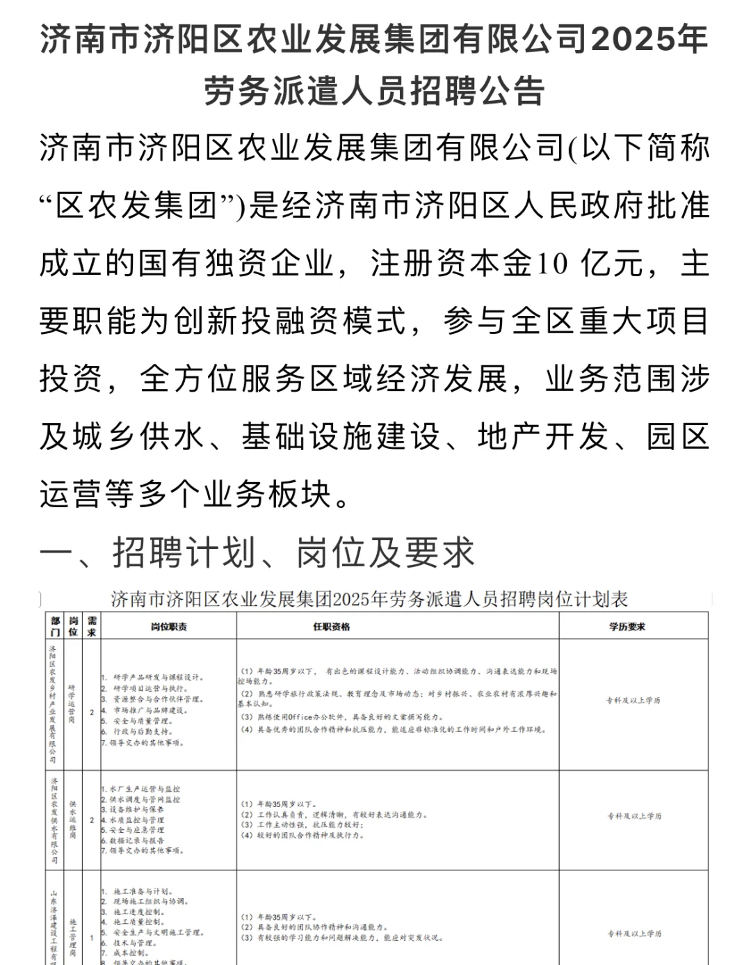 在国企朝九晚四的第138天2家企业招聘农学