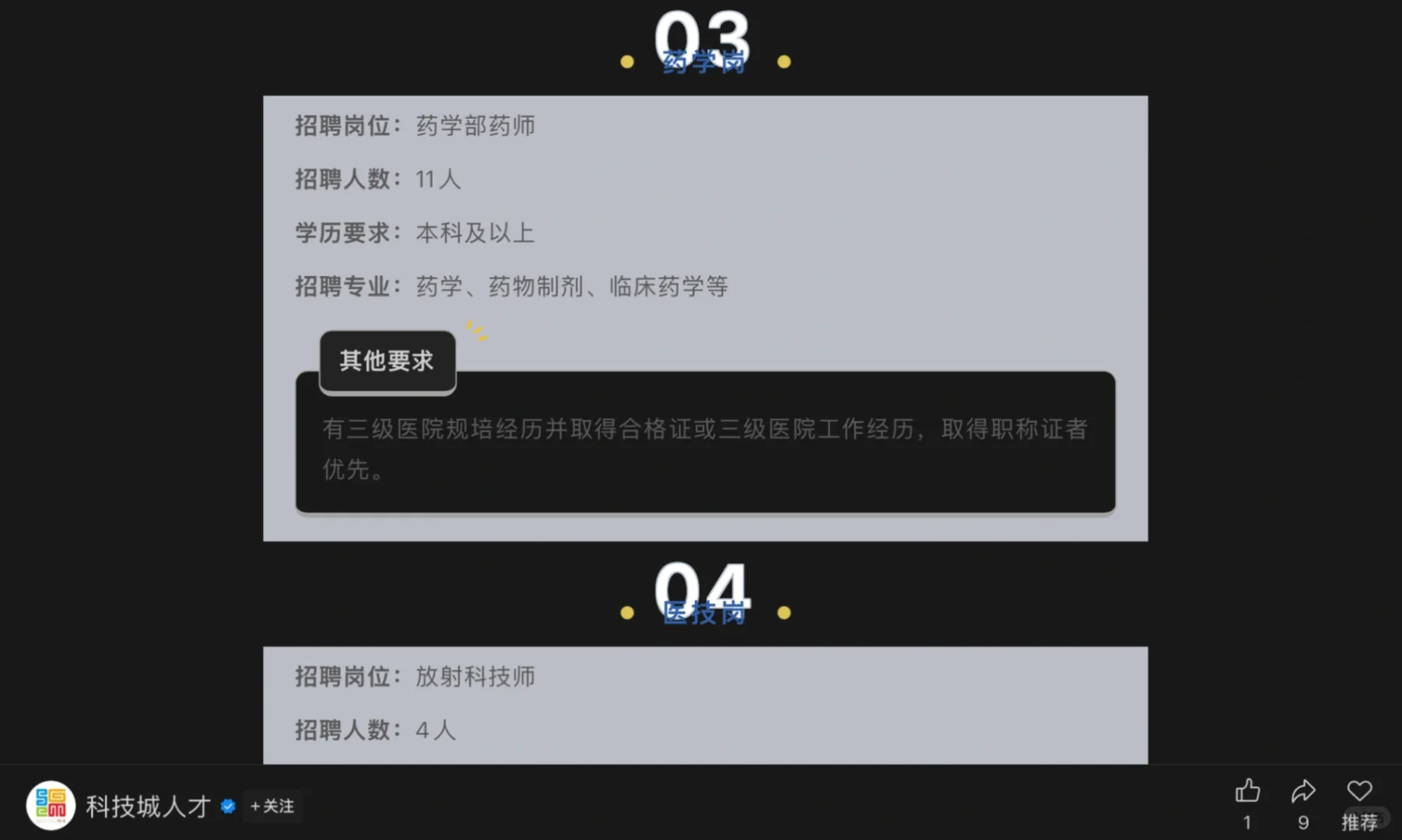 药学招聘，绵阳市中心医院