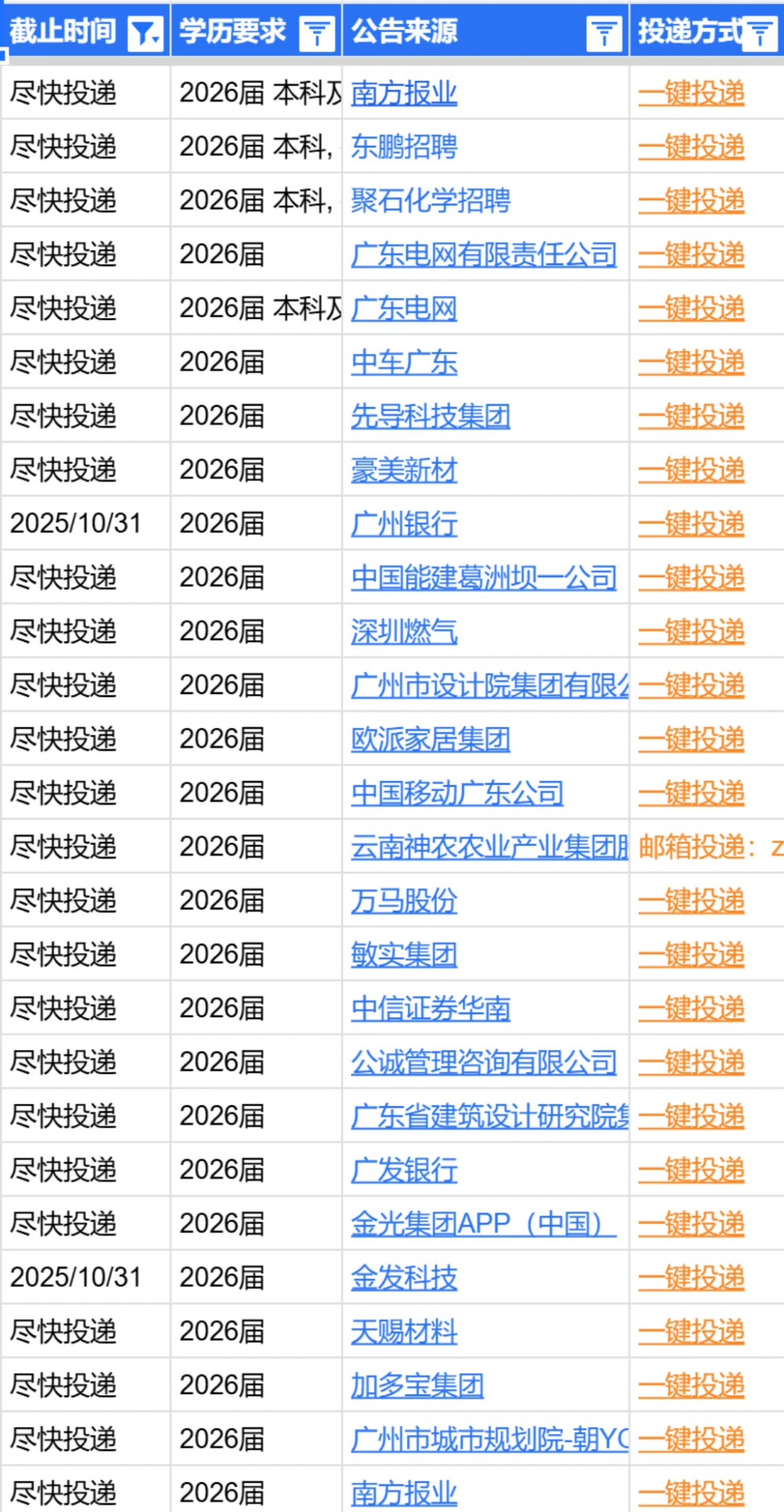 26届清远秋招岗位藏不住了！10月投递别犹豫