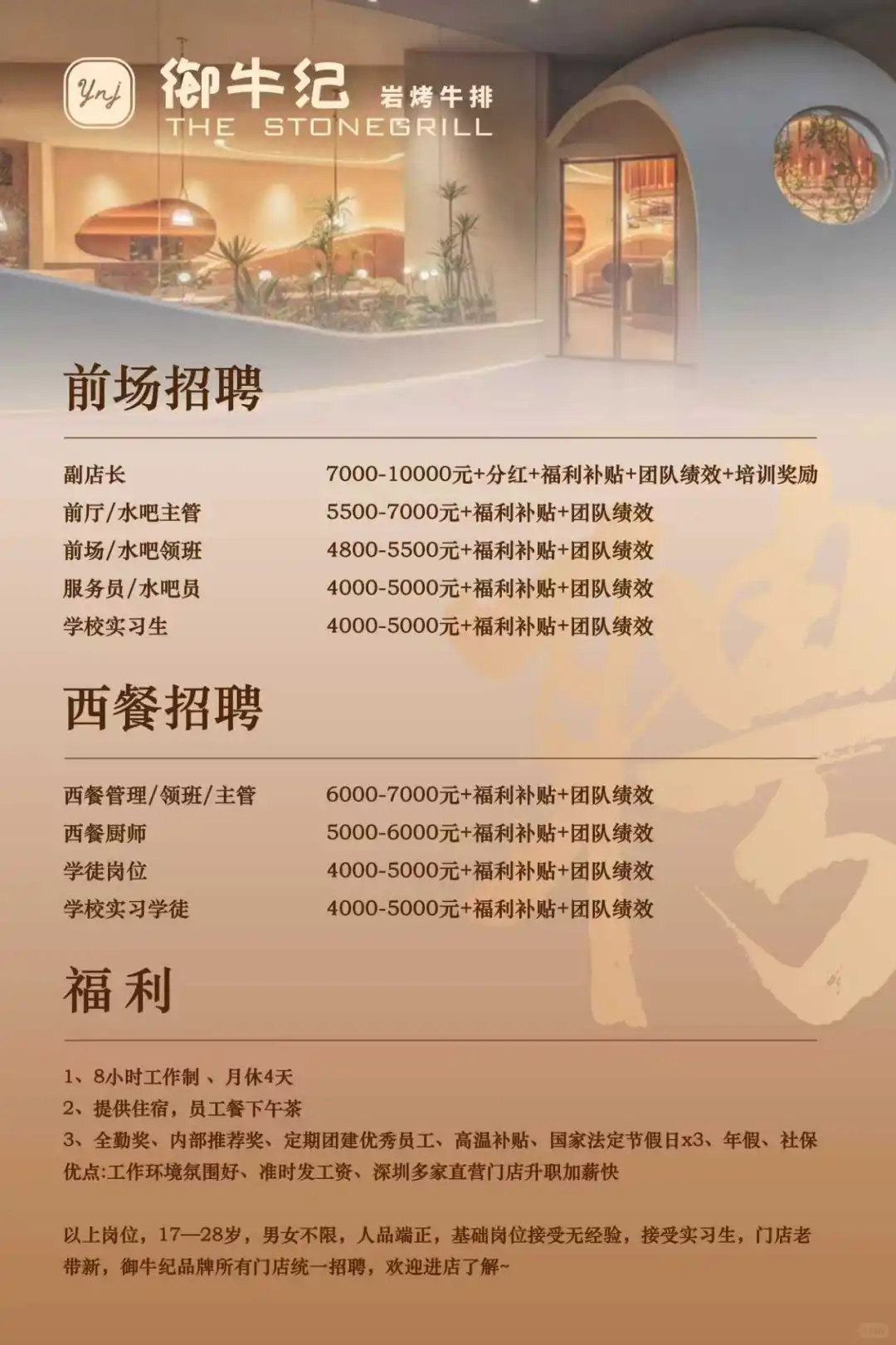 深圳餐饮招服务员