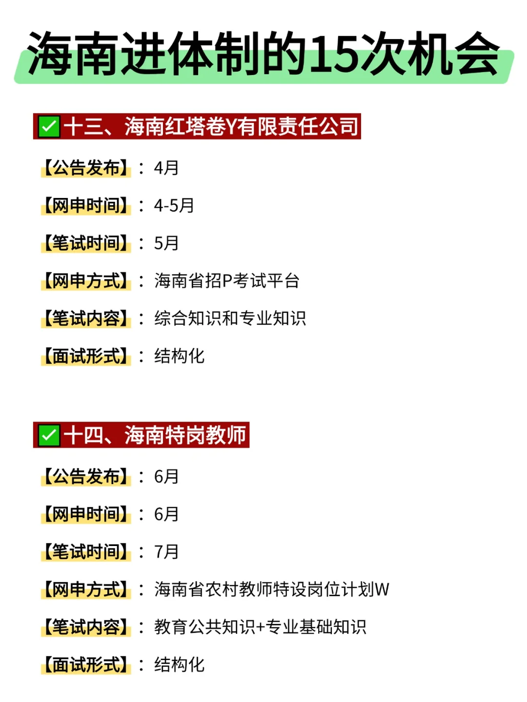 海南进体制的15次机会！！！