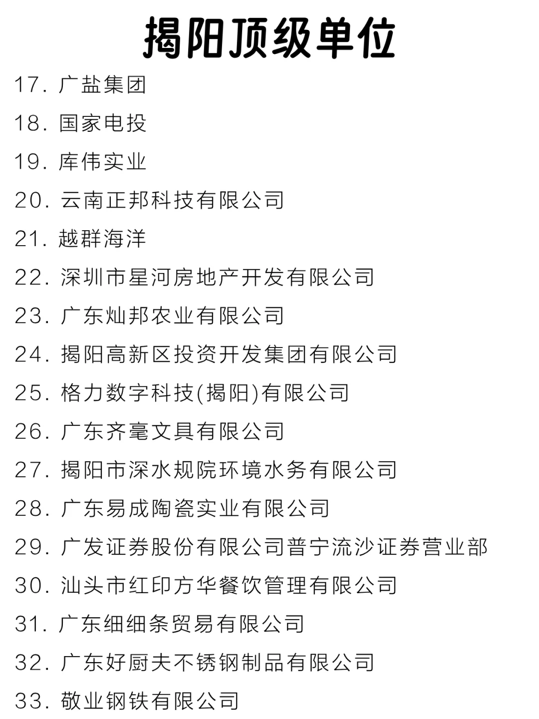 揭阳顶级单位盘点来啦～