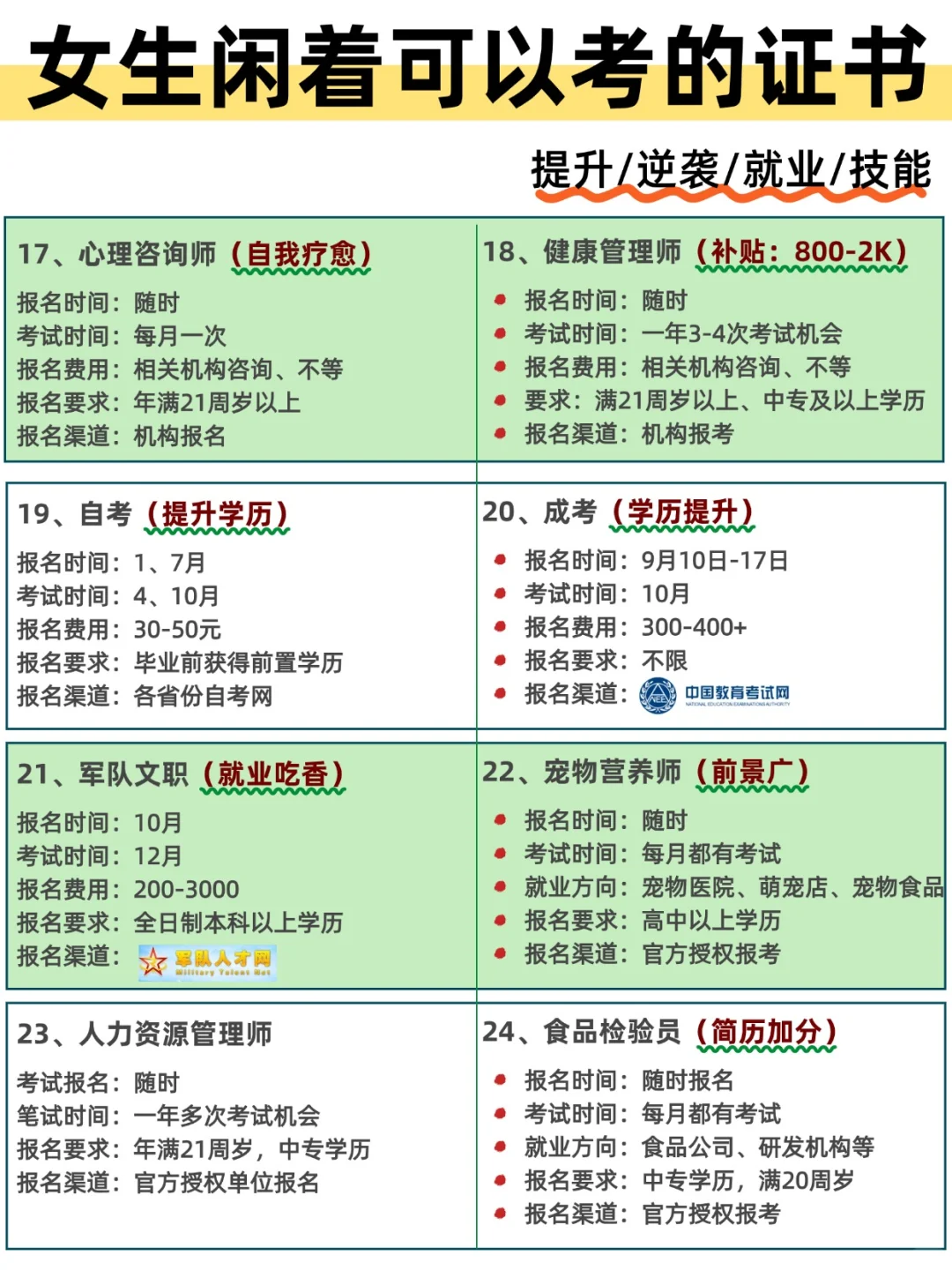 拒绝内耗！女生考这几个证，轻松转行拿高薪