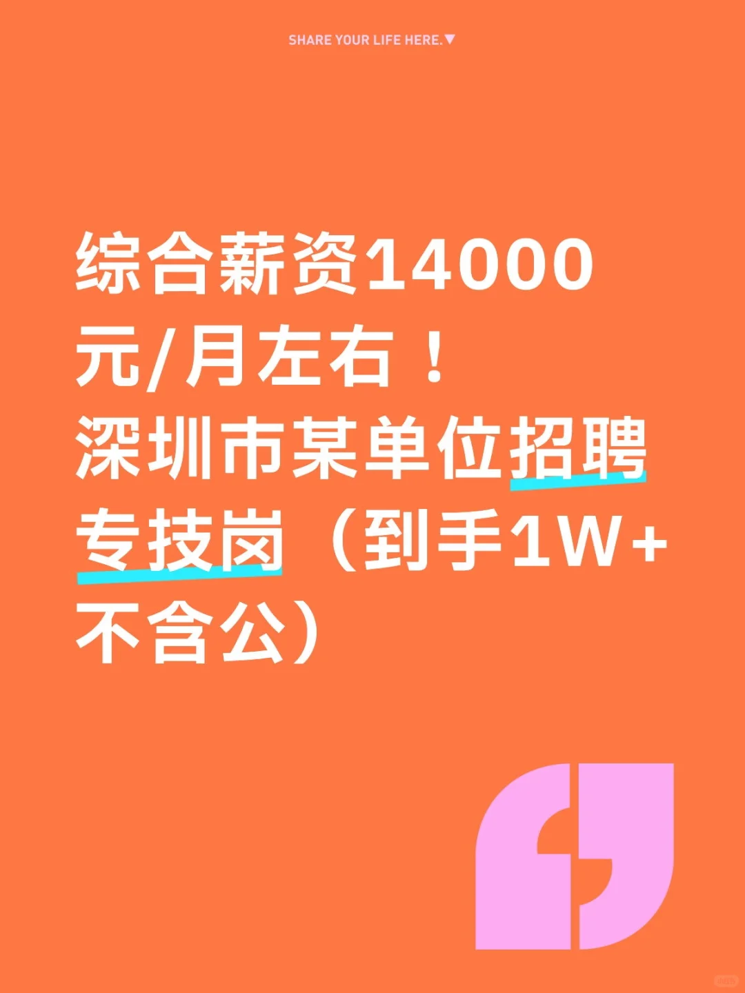深圳市某单位招聘专技岗