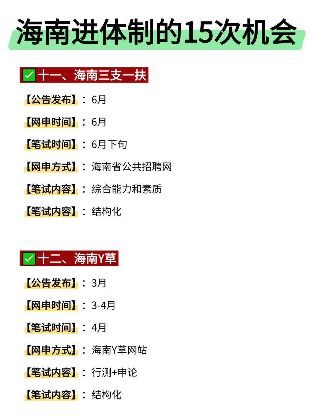 海南进体制的15次机会！！！