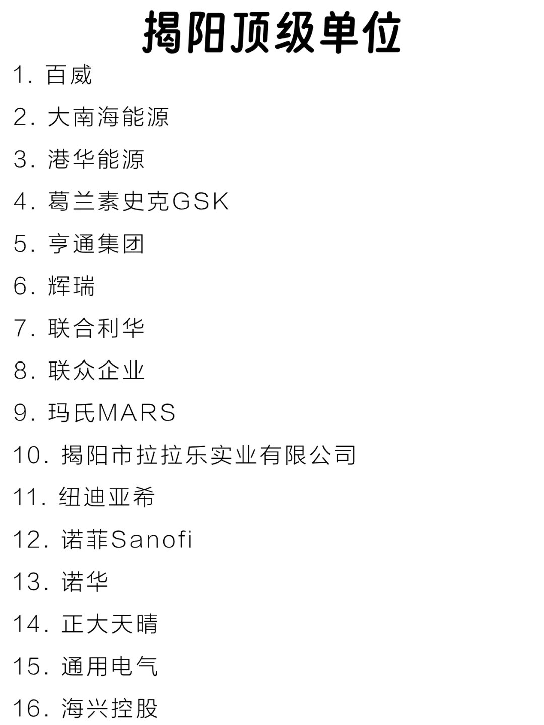 揭阳顶级单位盘点来啦～