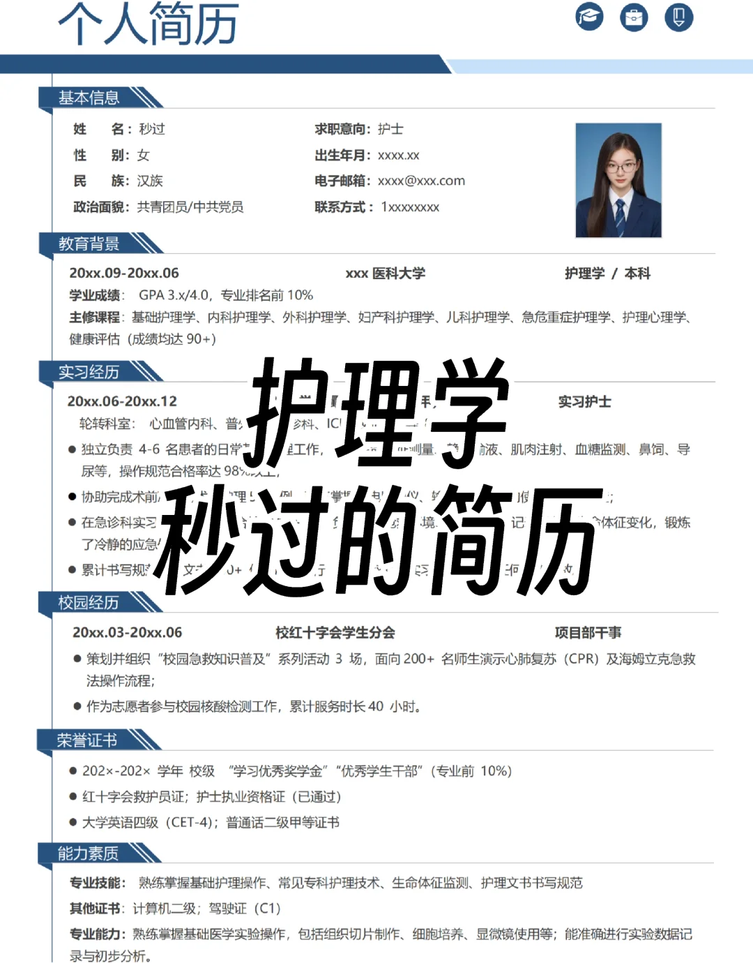 护理学丨简历制作干货看这里