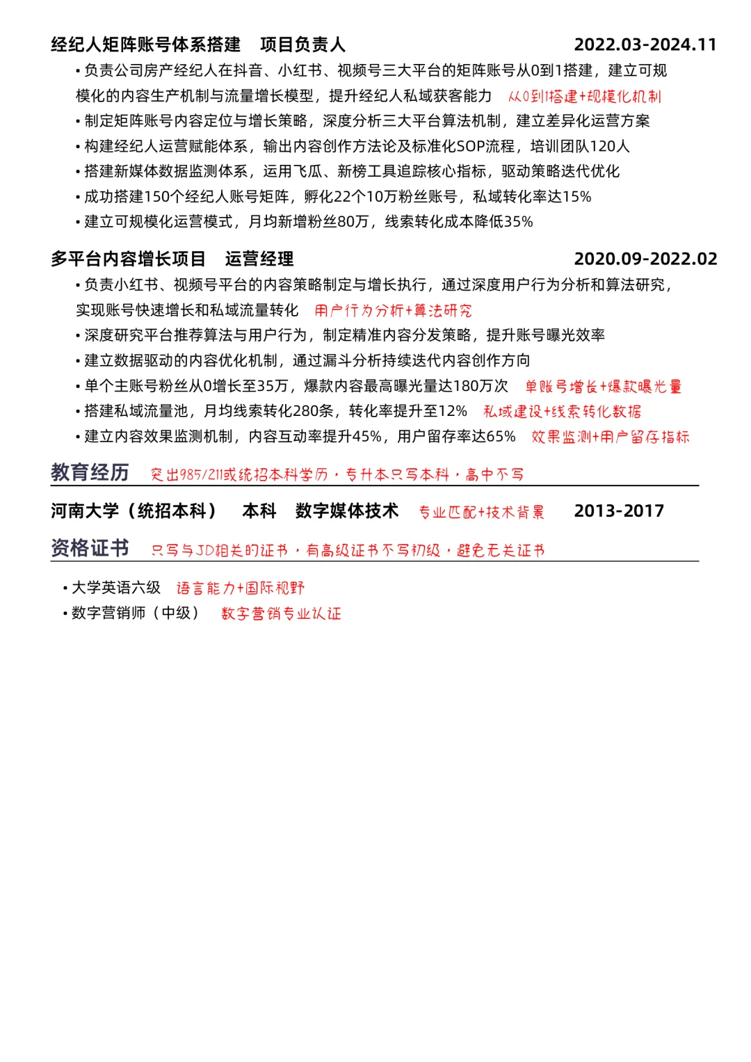 今天看了百份新媒体运营简历，这个最好👍