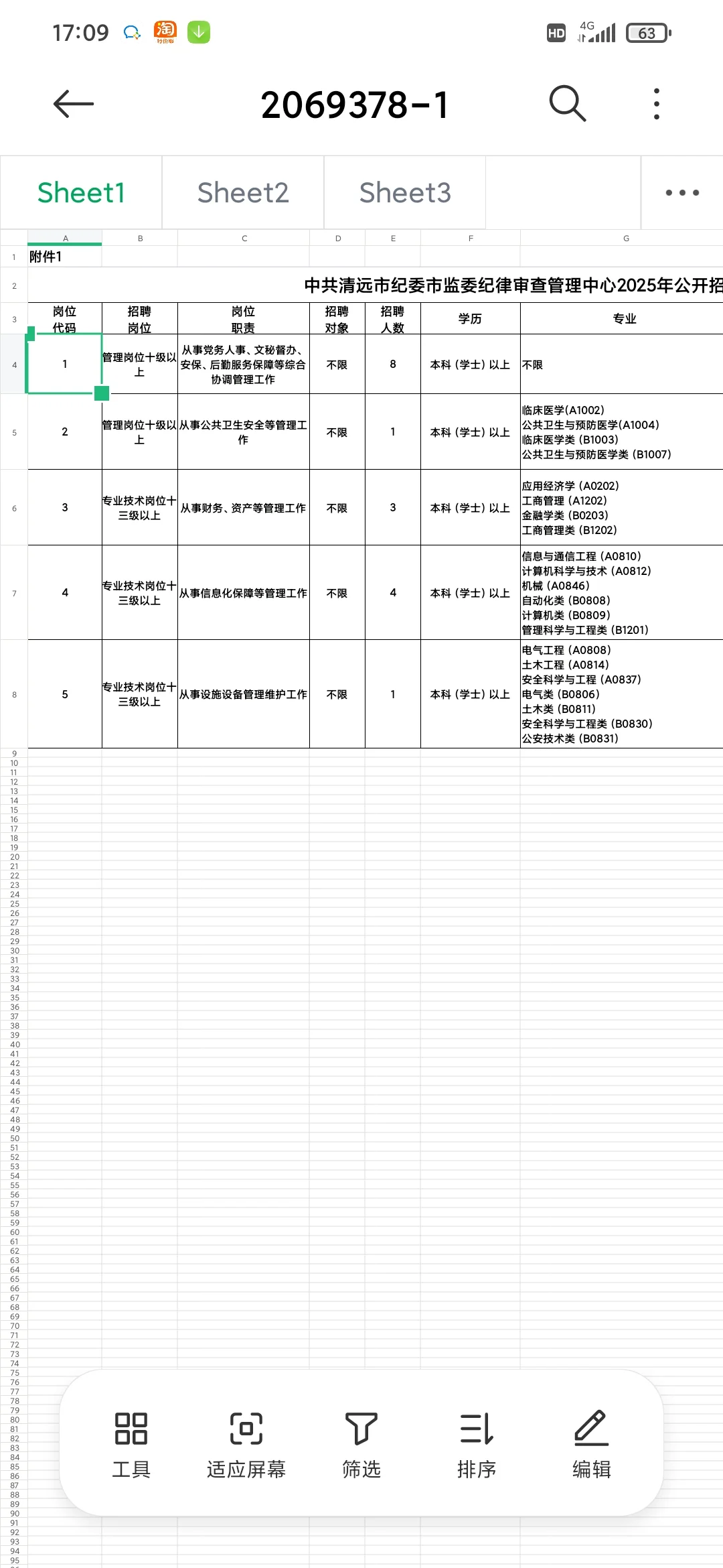 清远市招聘事业单位编制17人
