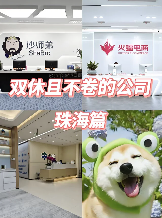 珠海双休不卷神仙公司大揭秘😍