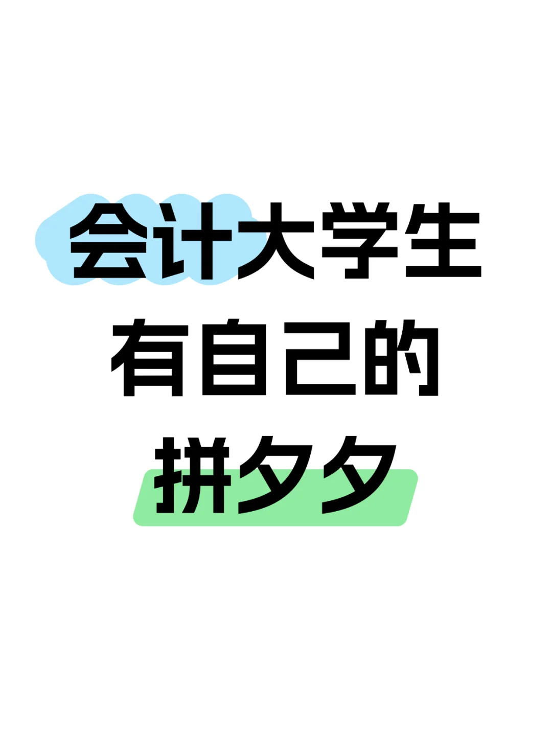 会计大学生有自己的拼夕夕