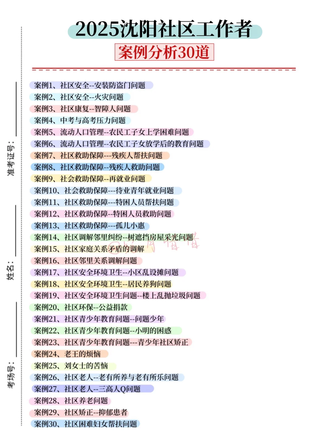 现在开始备考11.15沈阳社区工作者，我的建议
