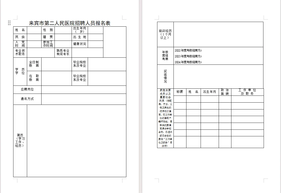 来宾！第二人民医院！招医生护士啦！