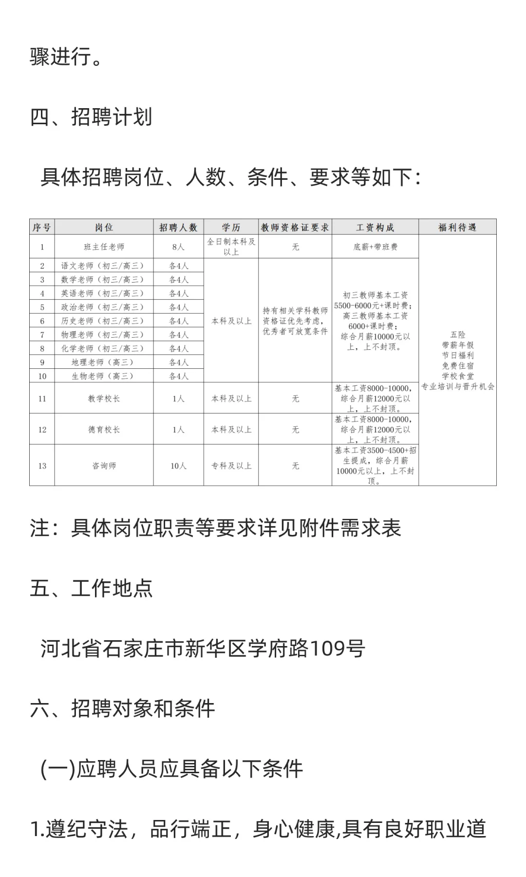 2025年河北石家庄精英全托学校公开招聘教师