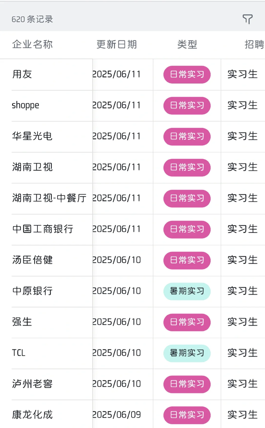 25.26届暑期实习岗位仍在增加~