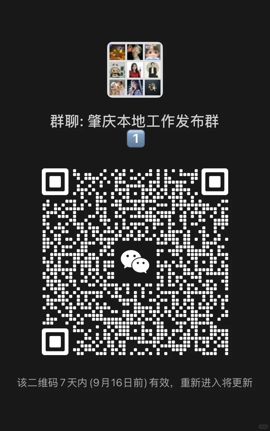 小范围群聊：肇庆本地工作