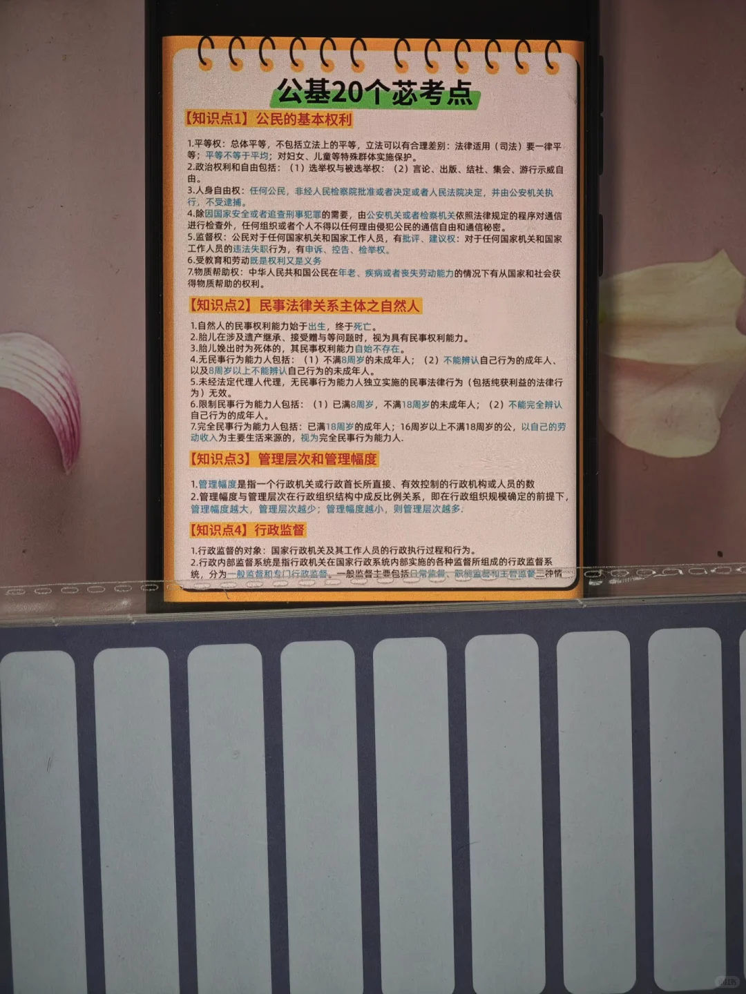 丽水缙云县社工笔试就这7页纸，7天背完85芬