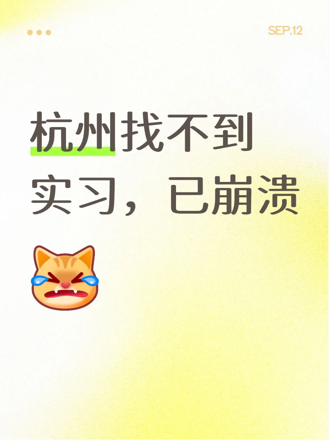 找了一个月实习了