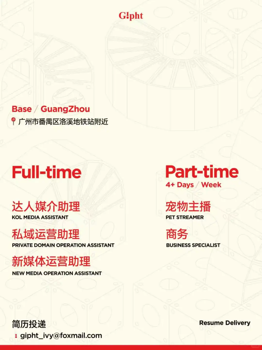 Gipht摇人啦📢带薪撸猫！不做牛马！