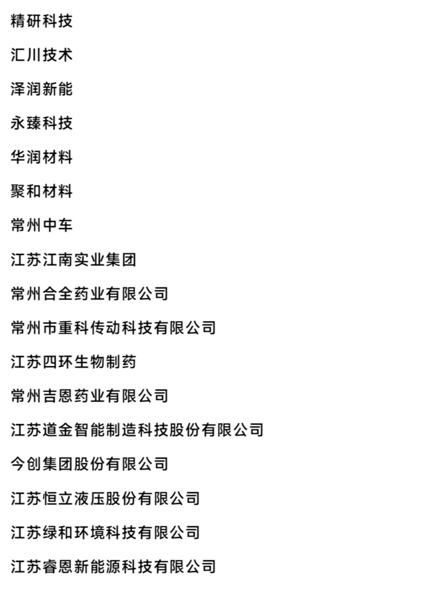 常州头部企业