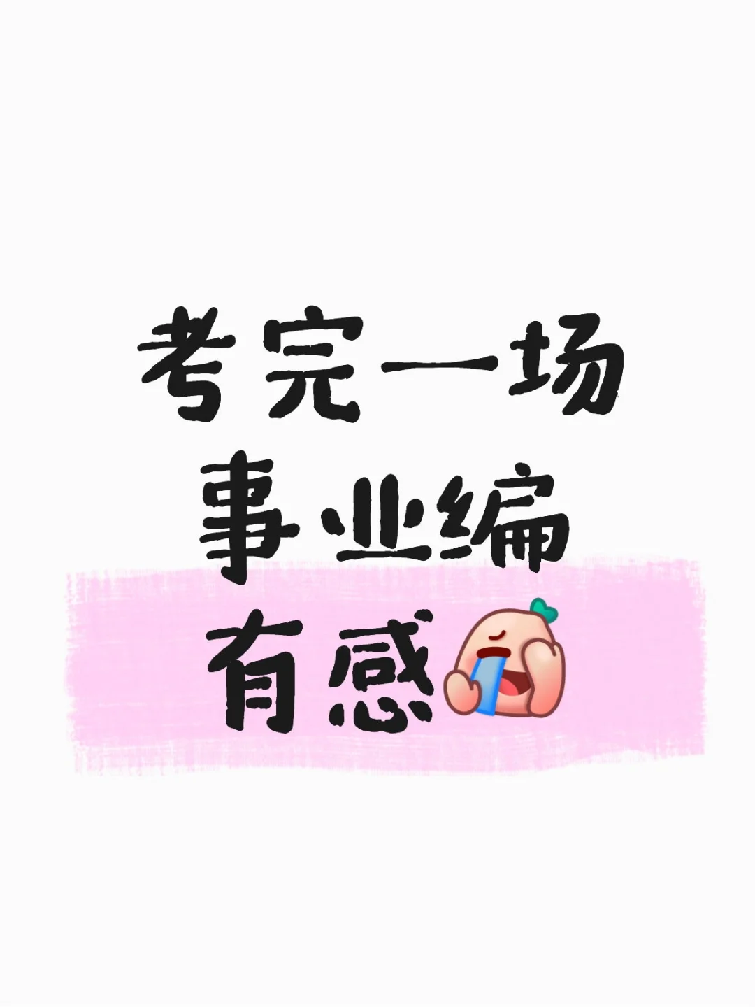 考完一场事业编有感
