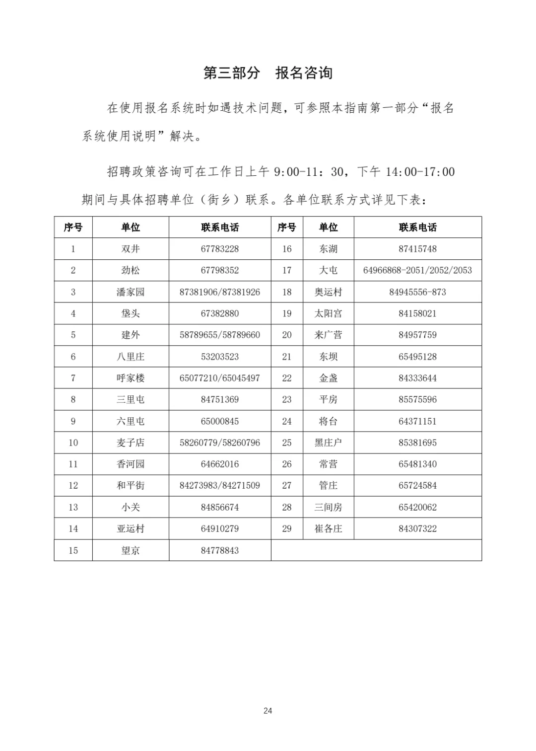 北京市朝阳区2025年公开招录社区工作者公告