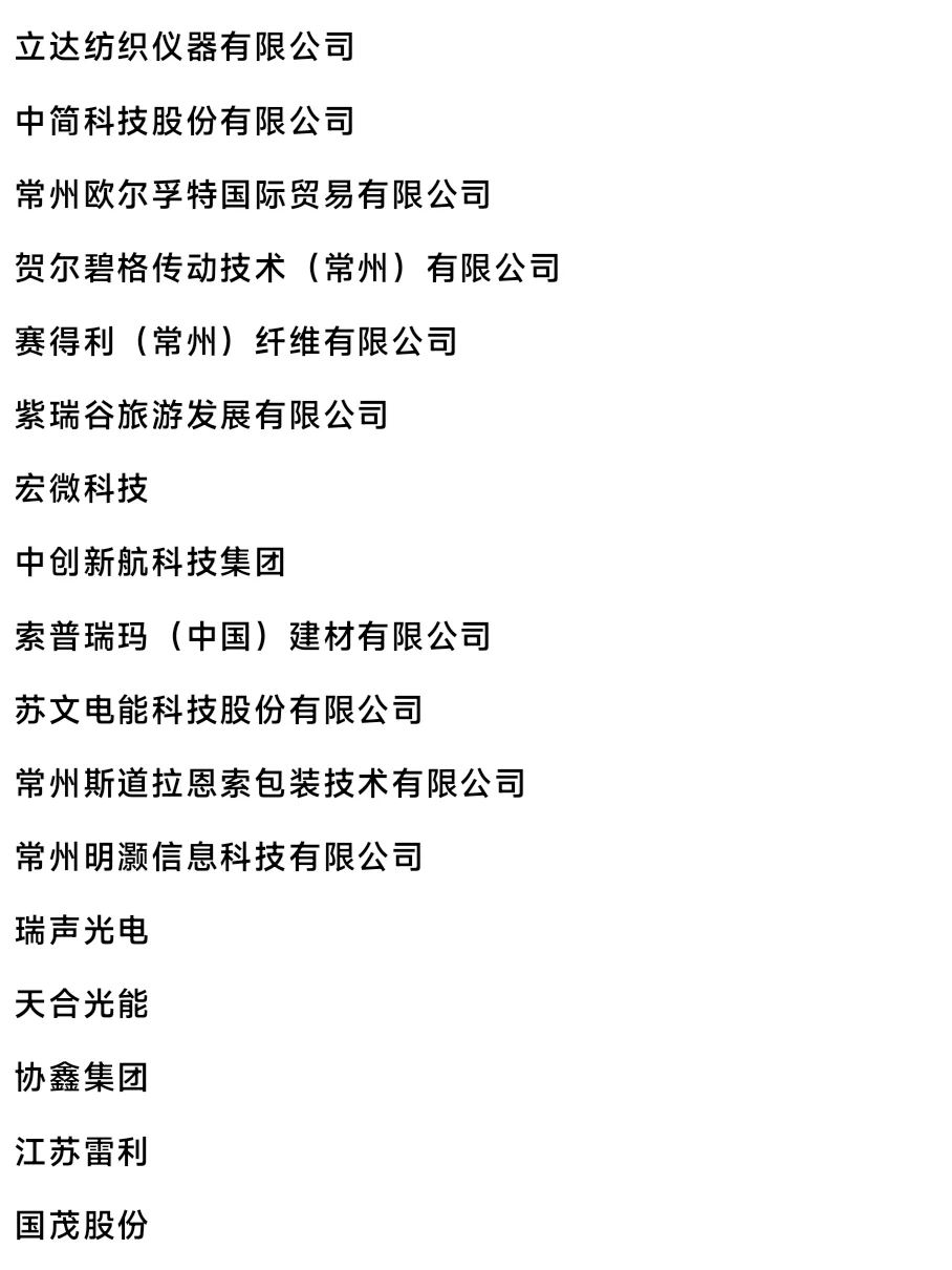 常州头部企业