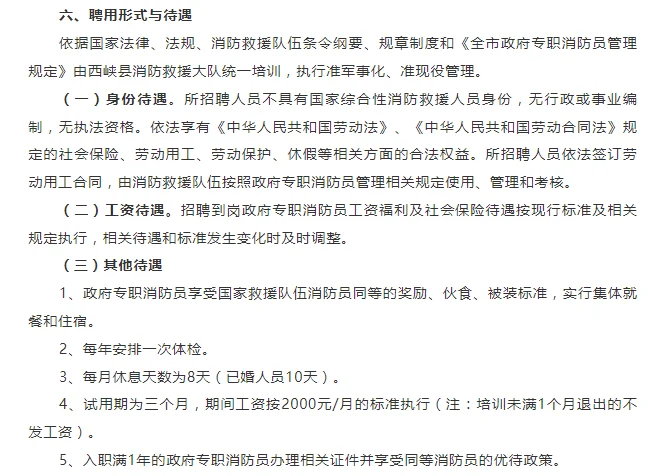 南阳市西峡县消防救援大队公开招聘政府专职