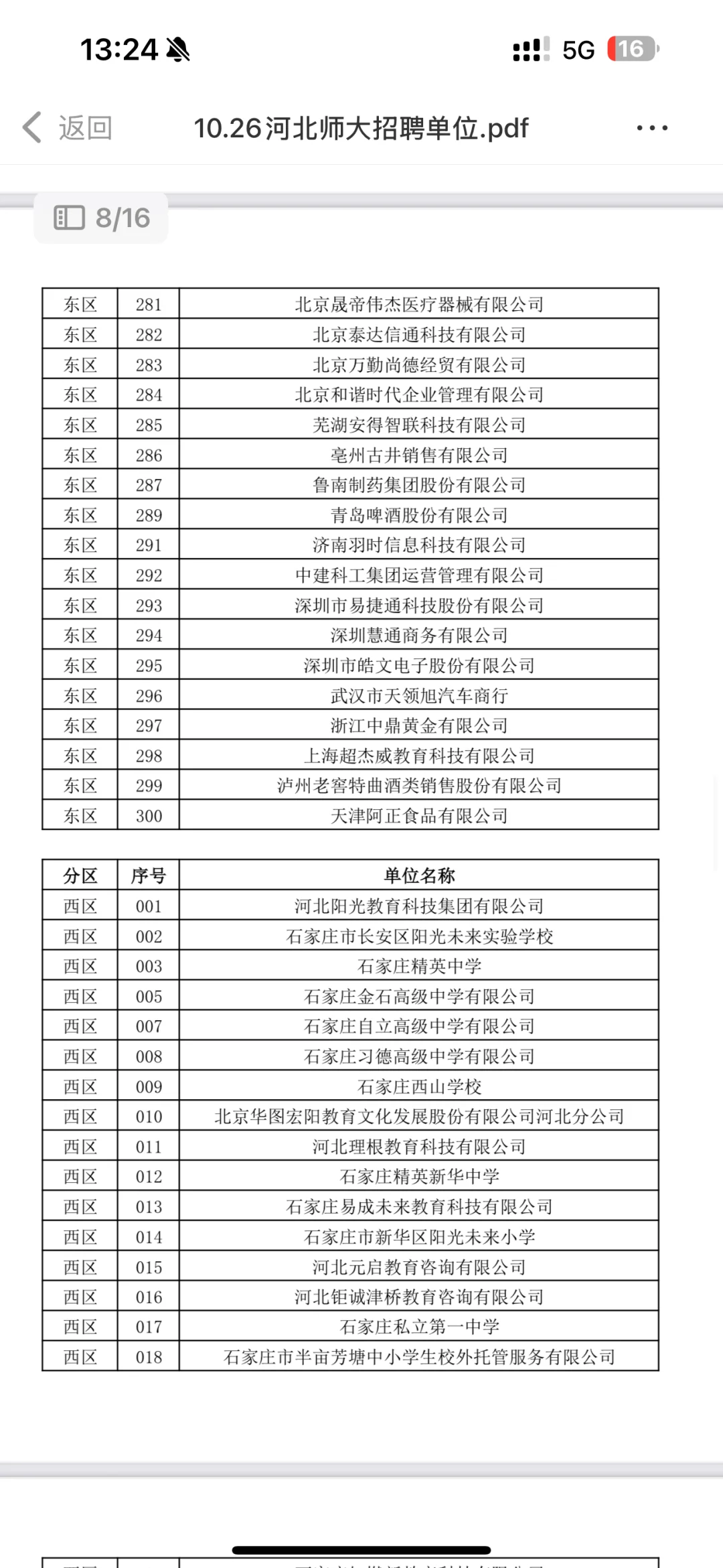 学校篇—河北师范大学10.26招聘会单位