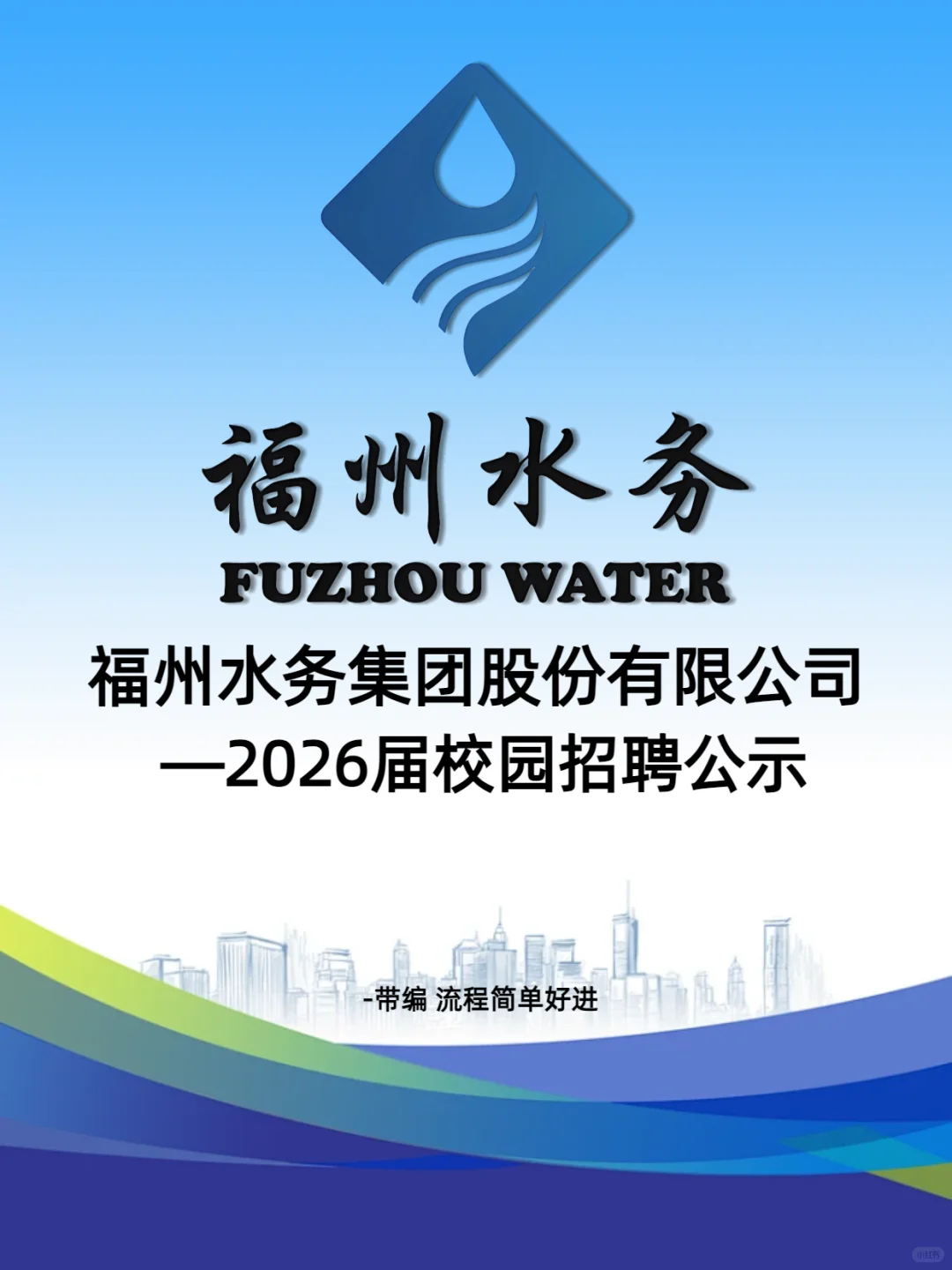 水务相关招聘公示，小伙伴秋招抓紧了