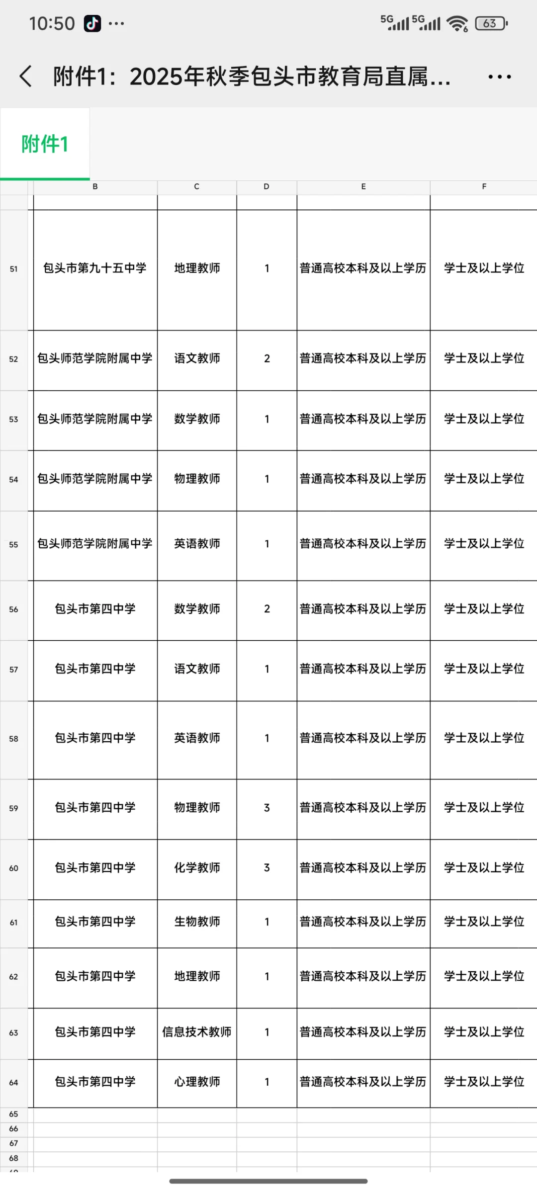 包头市教育局直属学校2026校园招聘！