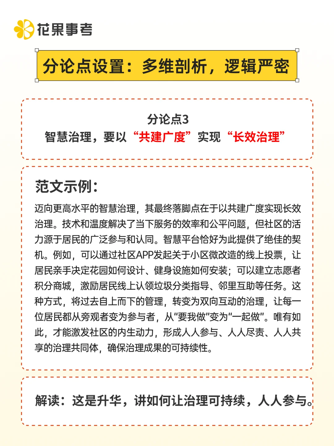 事业编综应范文拆解|社区治理篇