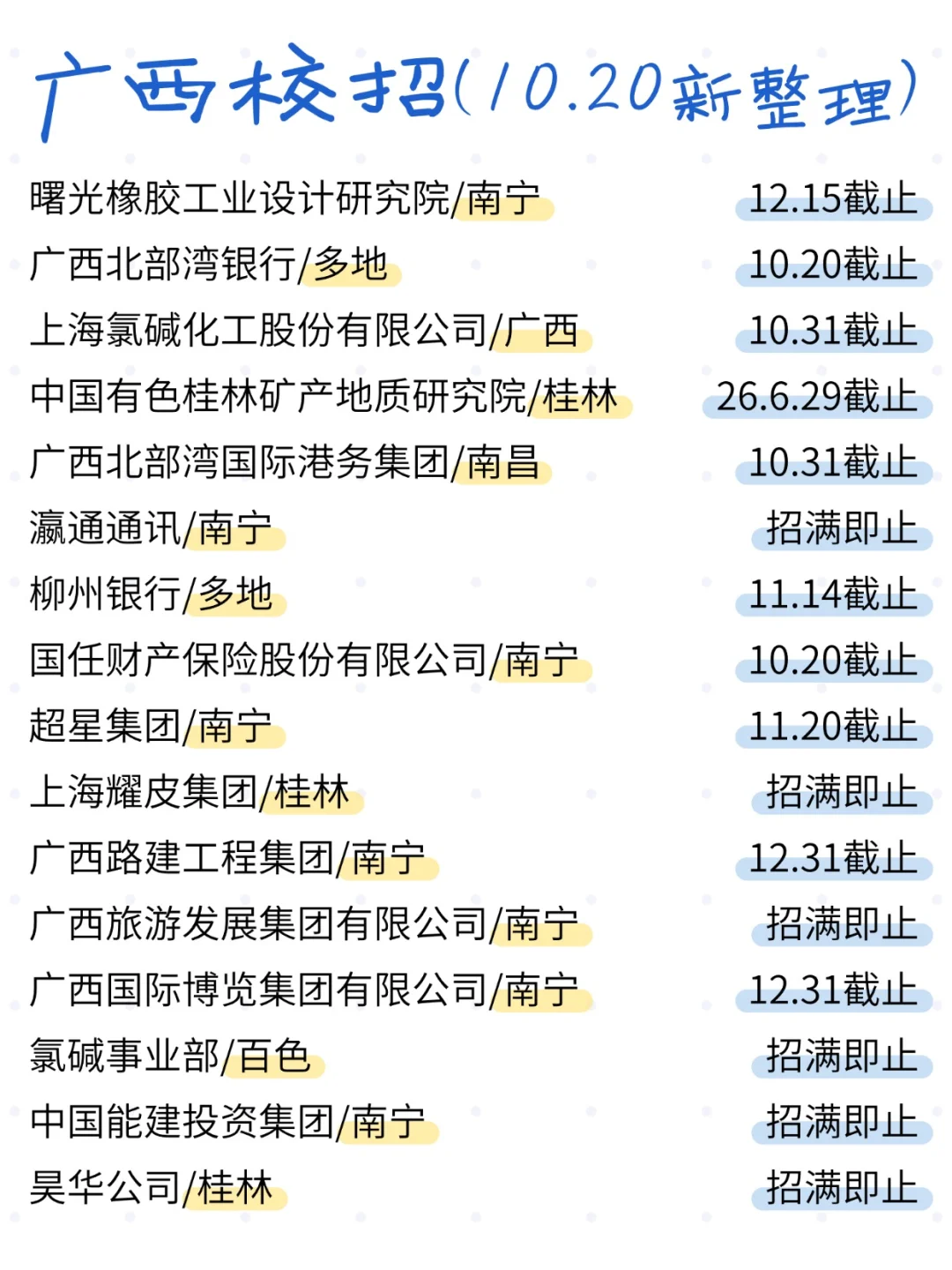 广西校招投递高峰期开始倒计时啦！