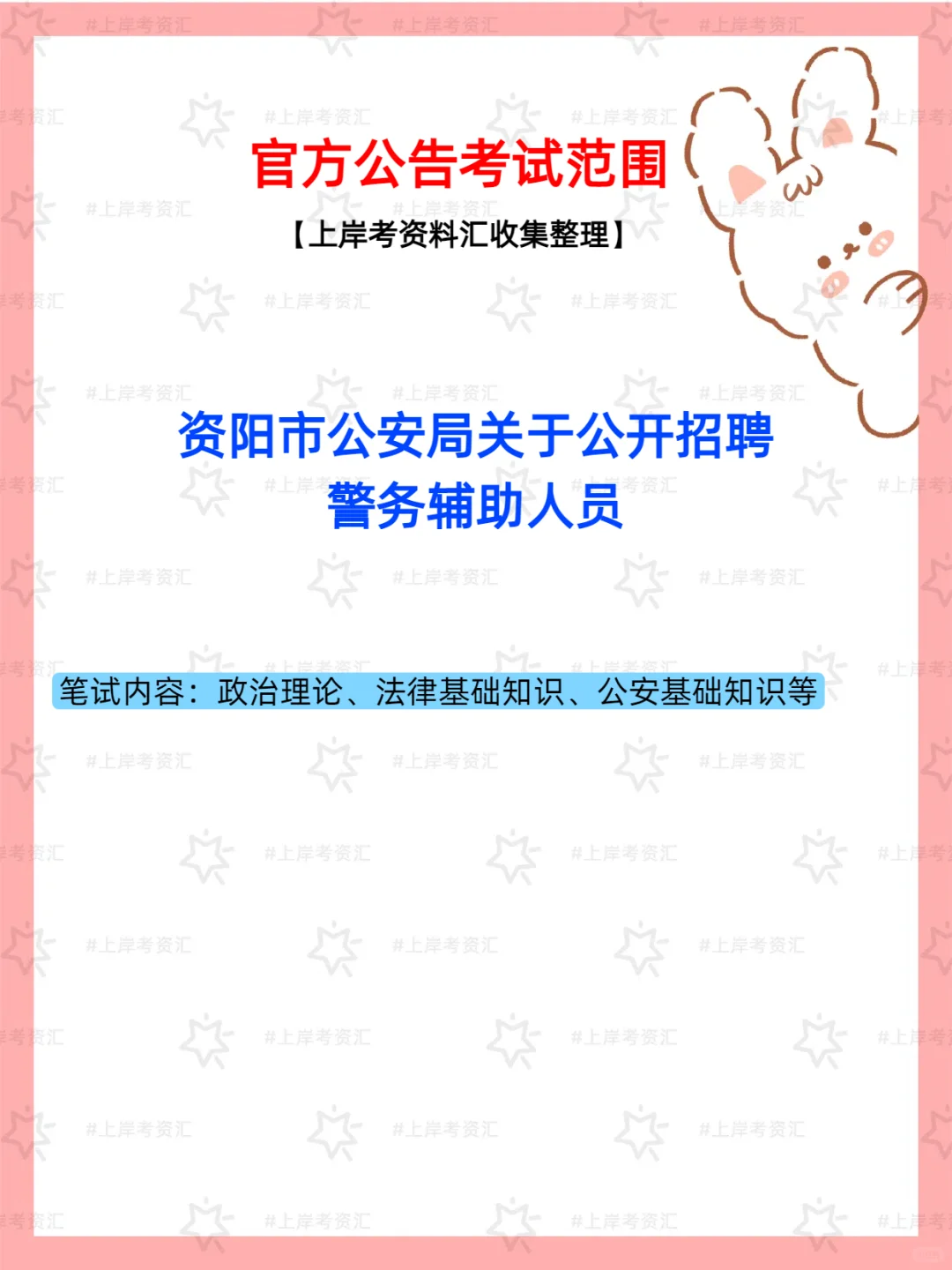 2025资阳市公安局辅警招聘