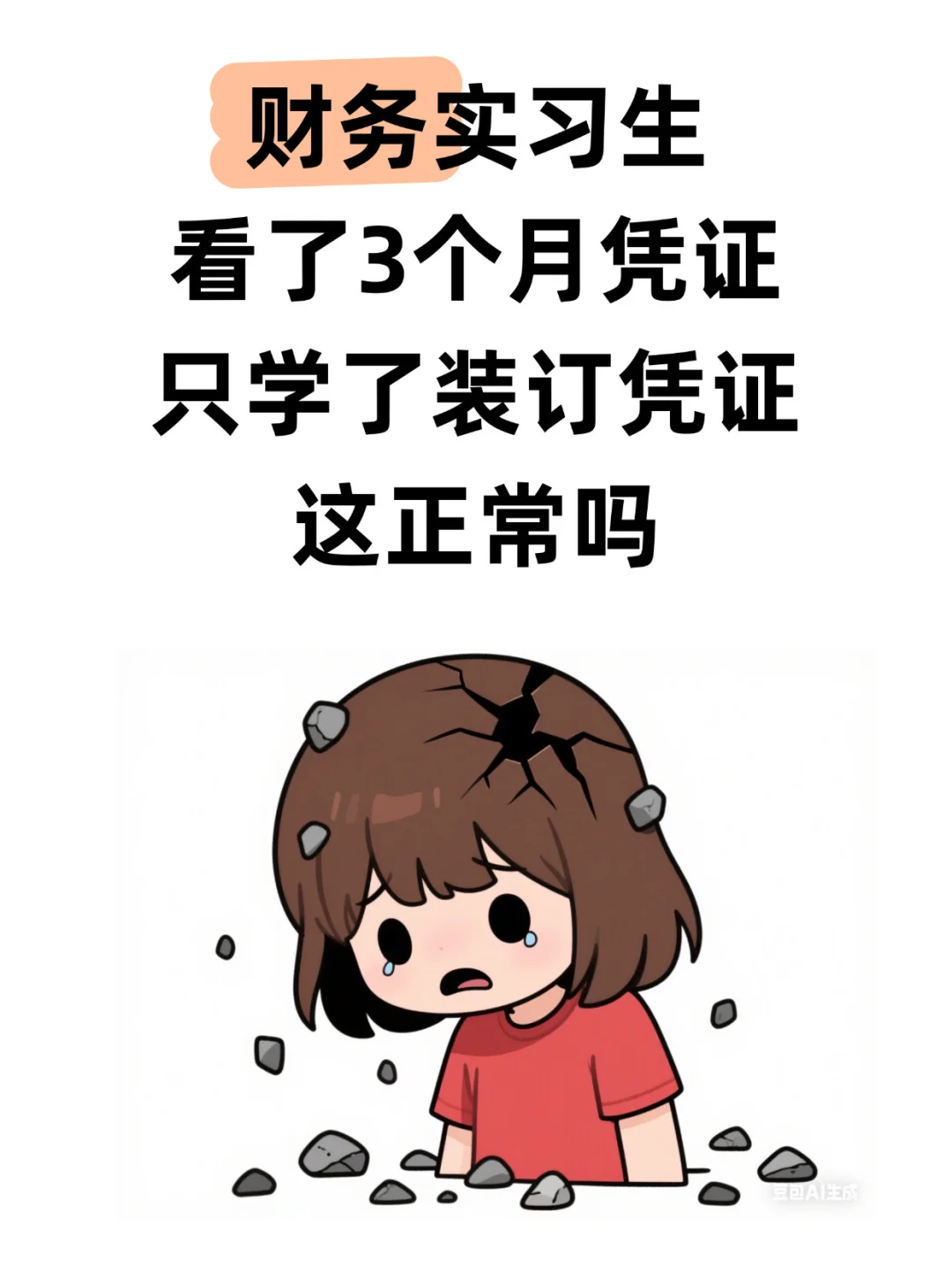 财务实习生看了3个月凭证，只学了装订凭证😭