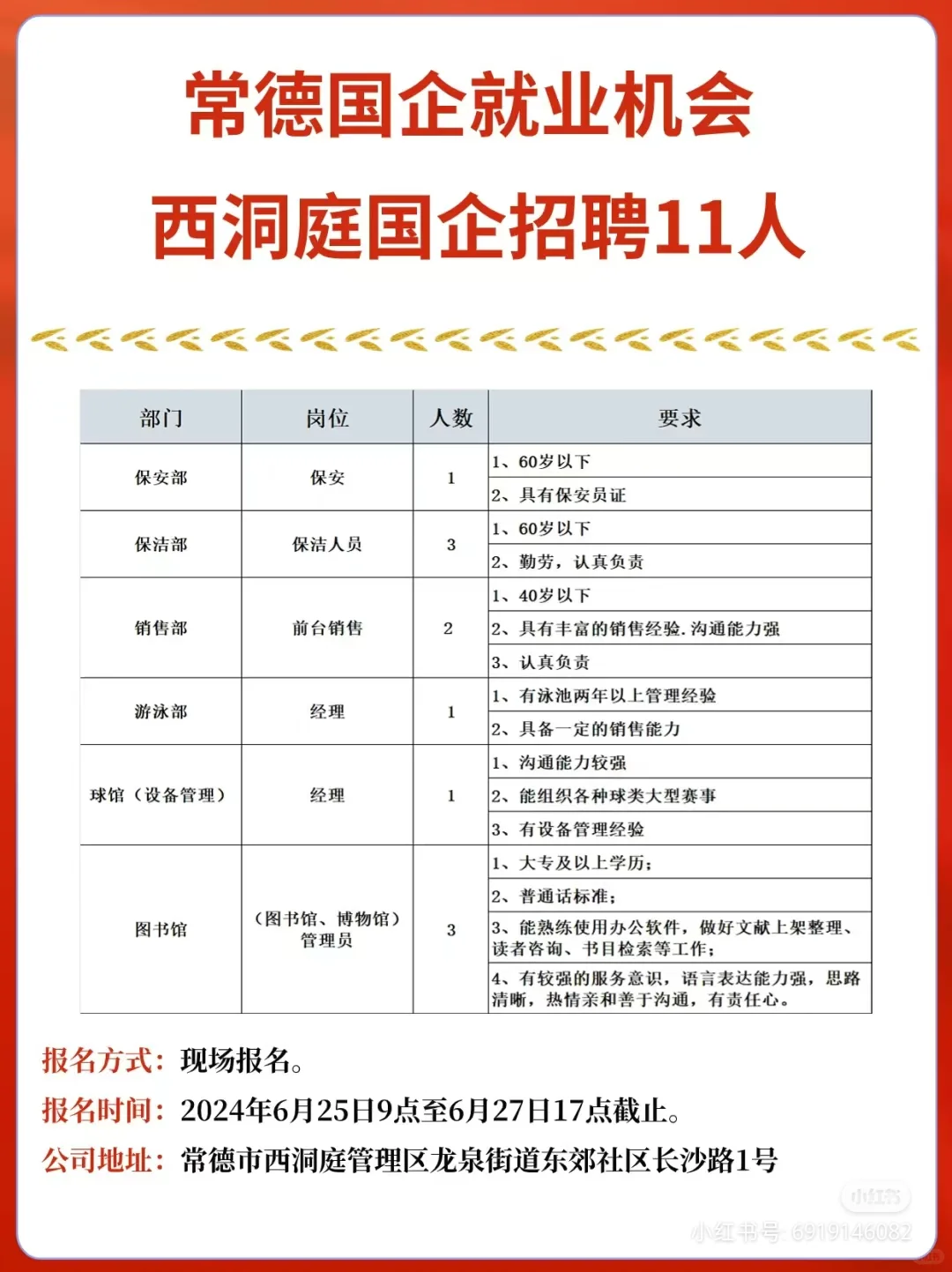 常德国企招聘11人