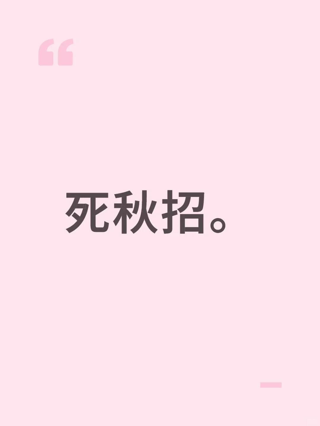 死秋招