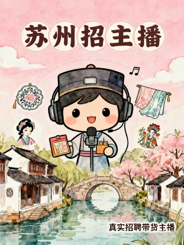 苏州找工作的宝！0经验想做带货主播的看这