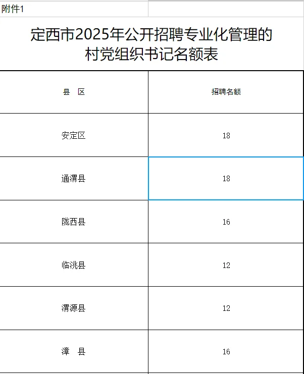 定西专职化公告已出