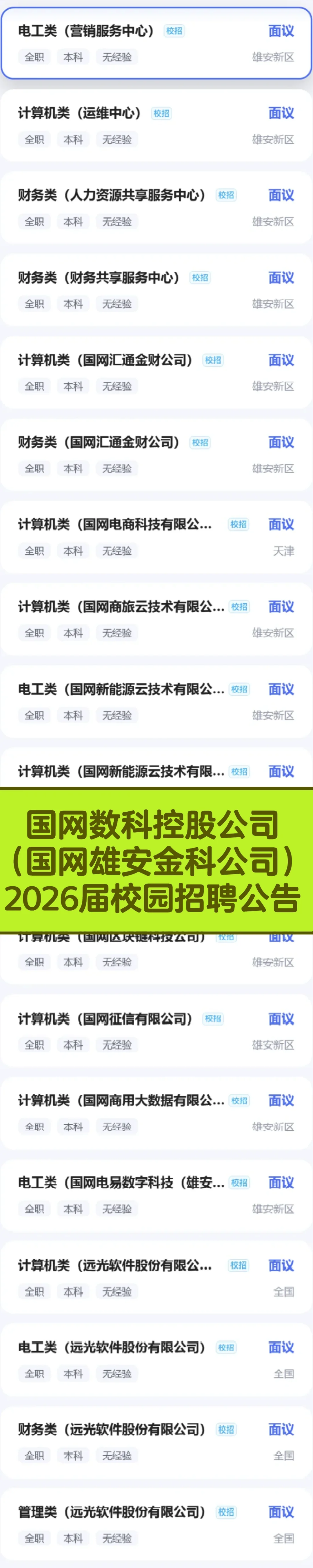 河北多岗！国网数科控股公司招聘公告