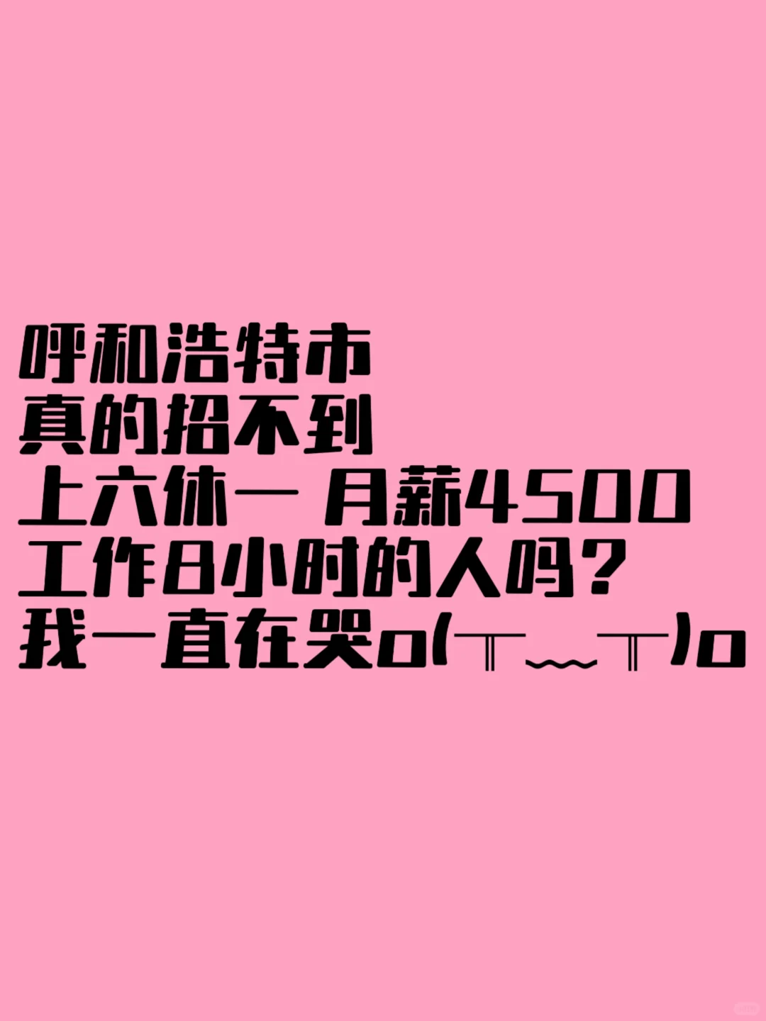 呼市真的难。。。