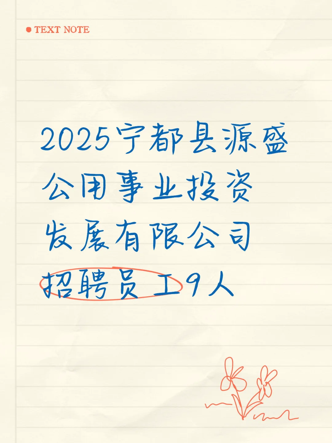 2025宁都县国企招9人