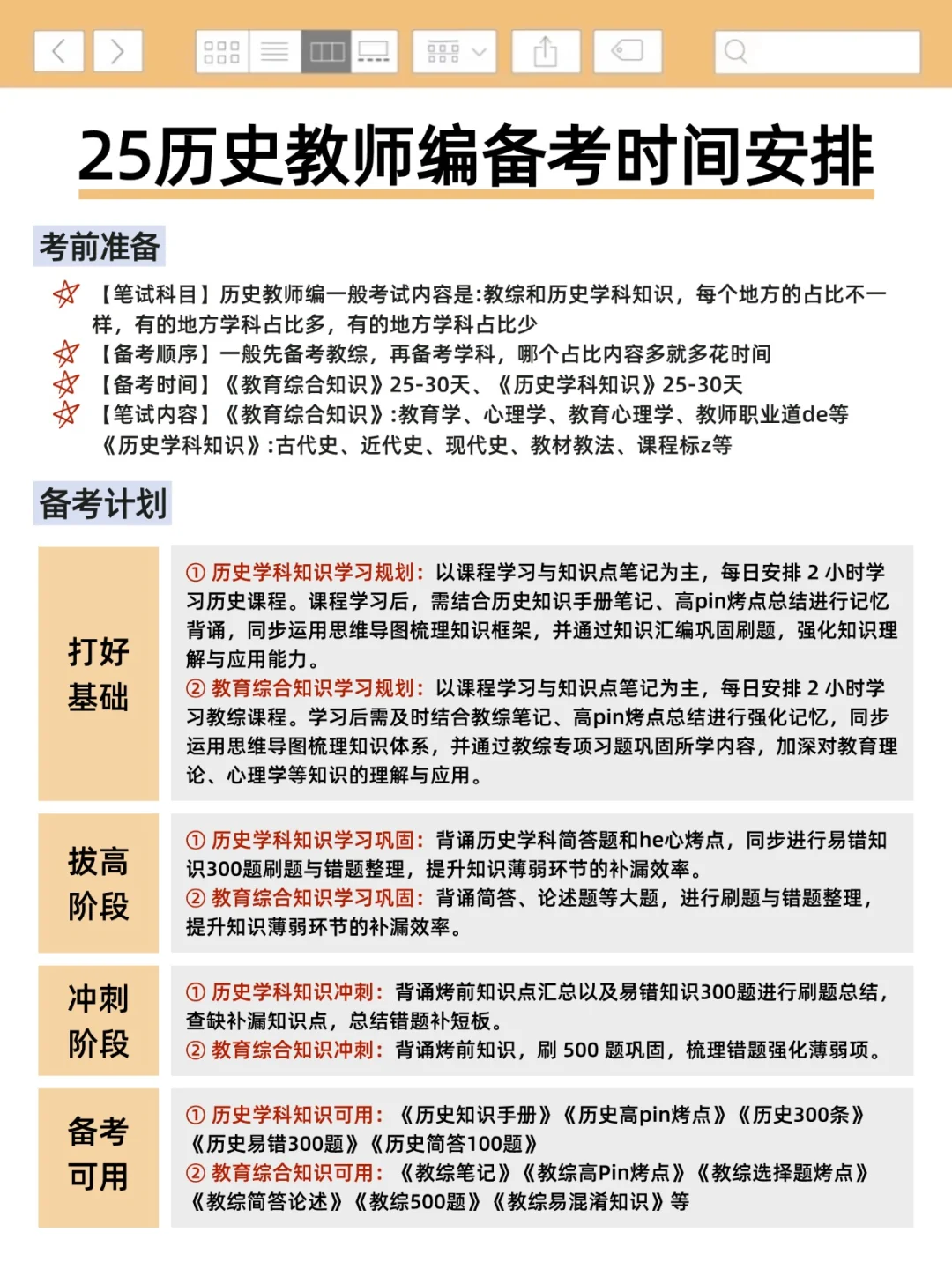 提醒一下，25历史教师编的人（差生版）