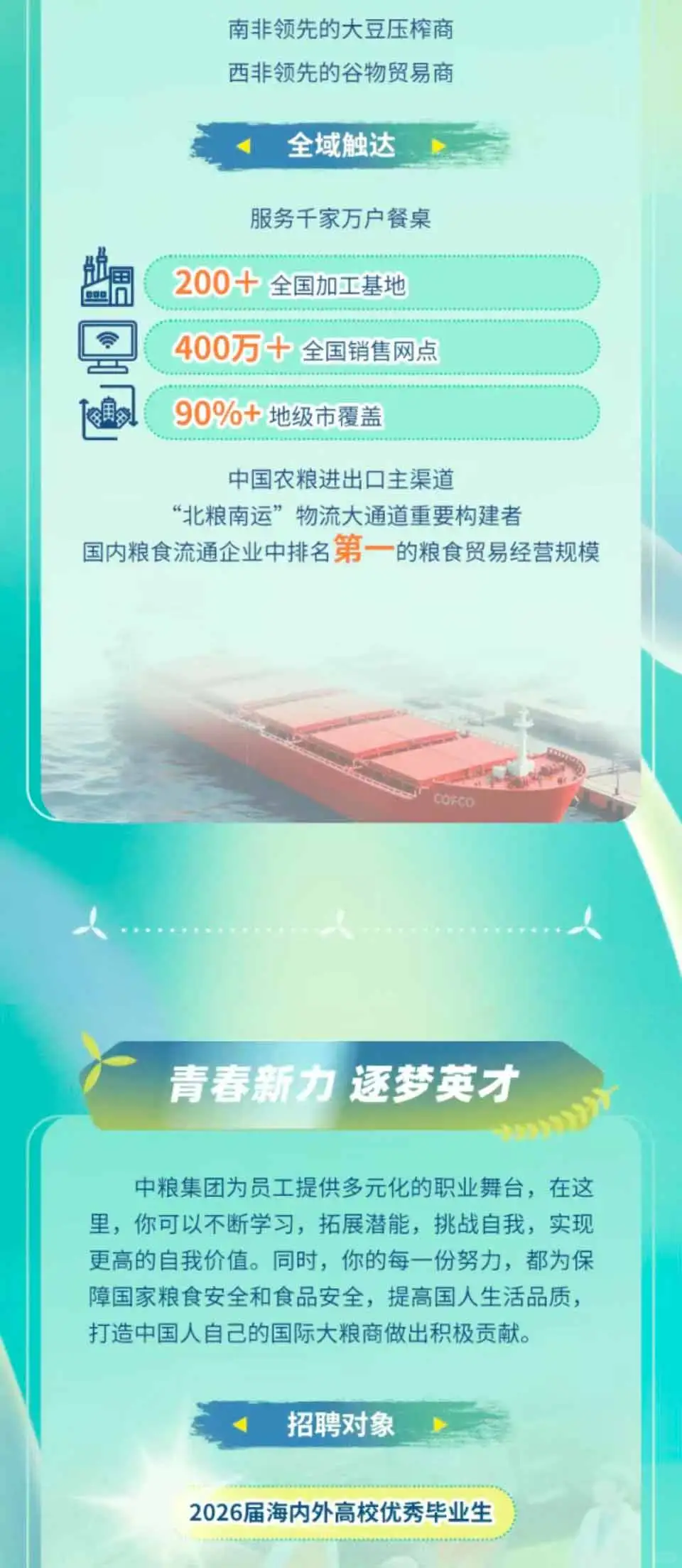【中粮集团】2026届校园招聘正式启动